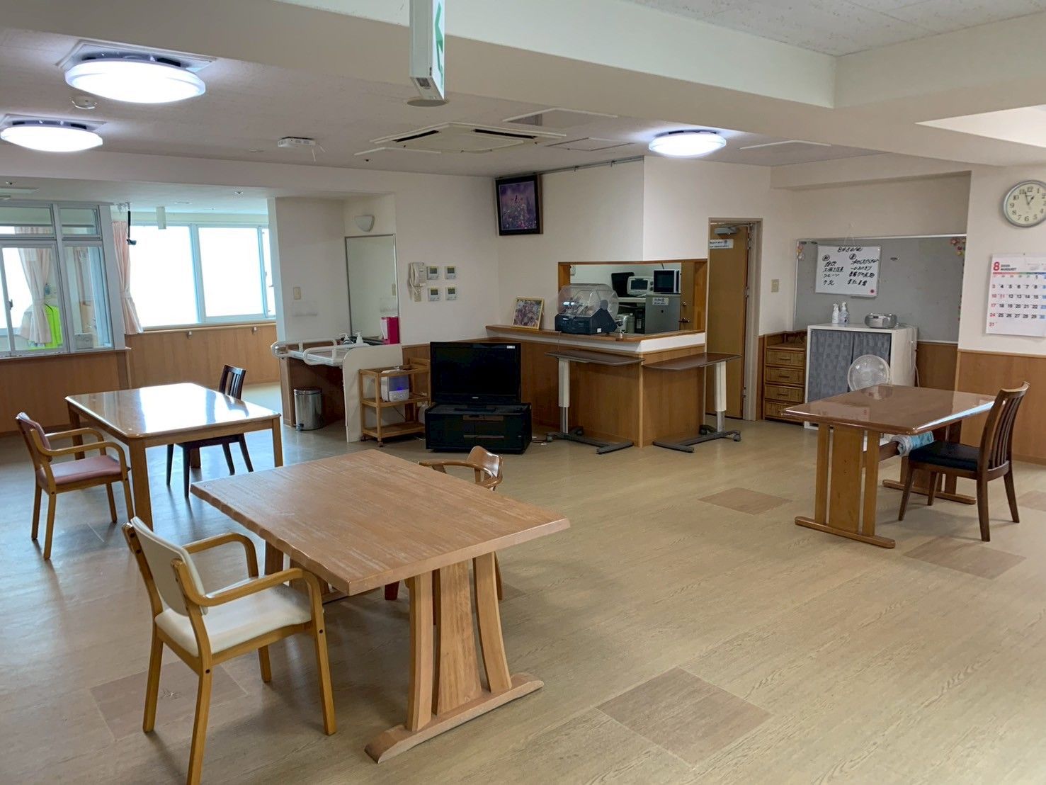 明るい共有スペース