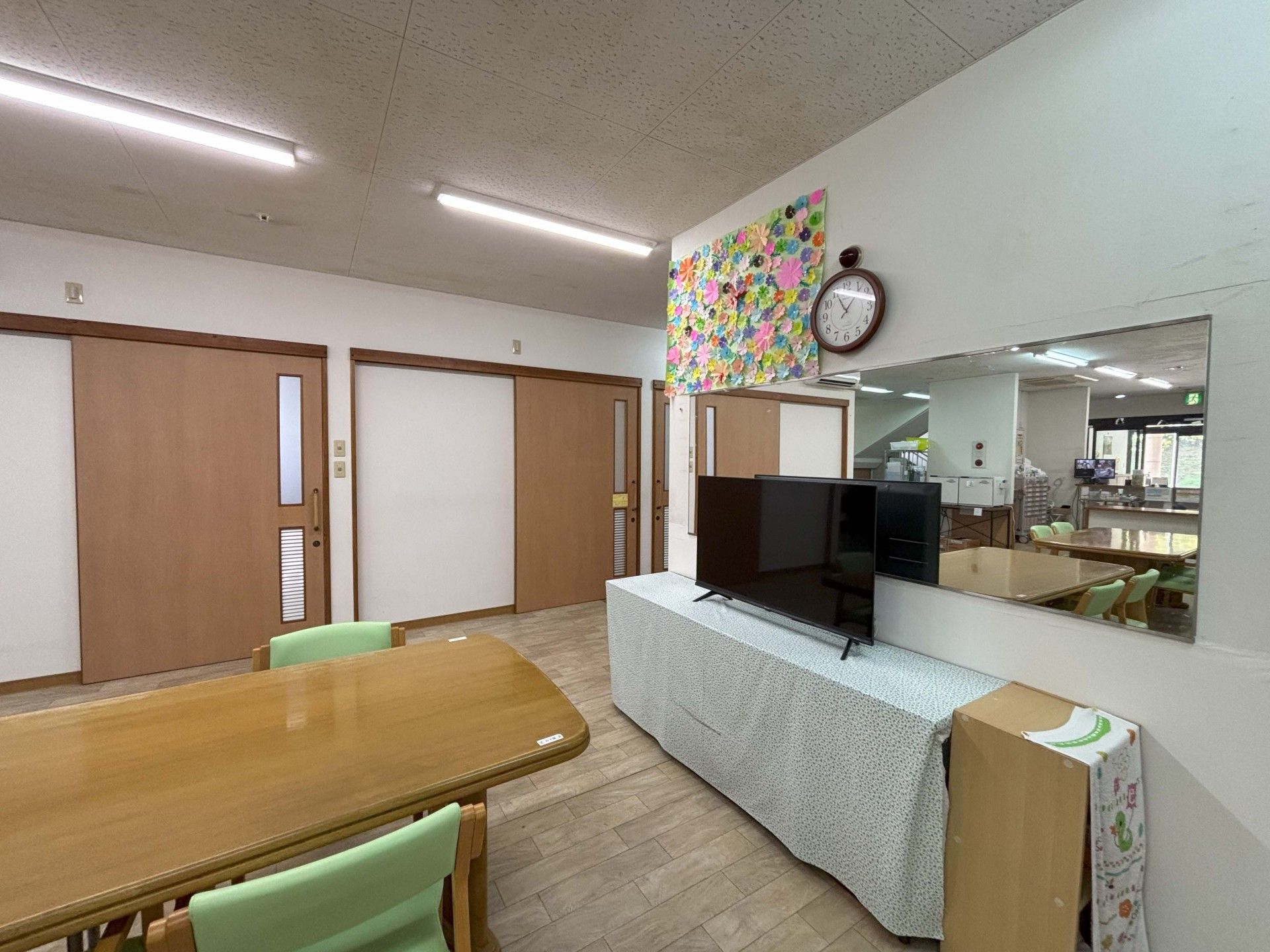 明るい共有スペース