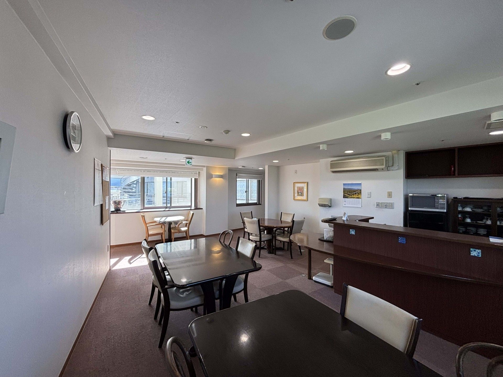 明るい共有スペース