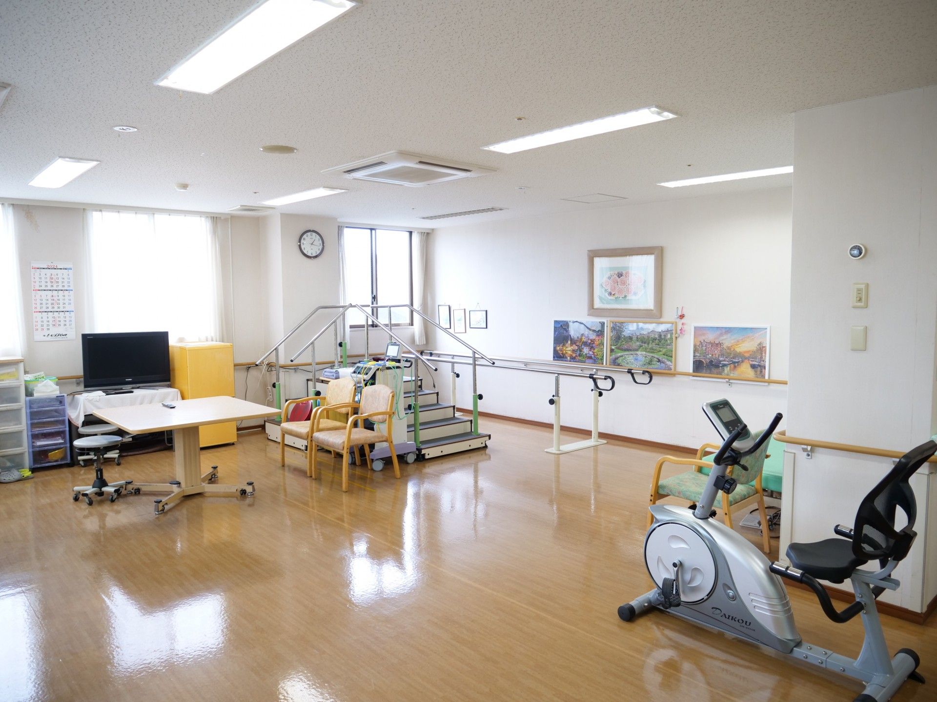 リハビリ設備が整った部屋