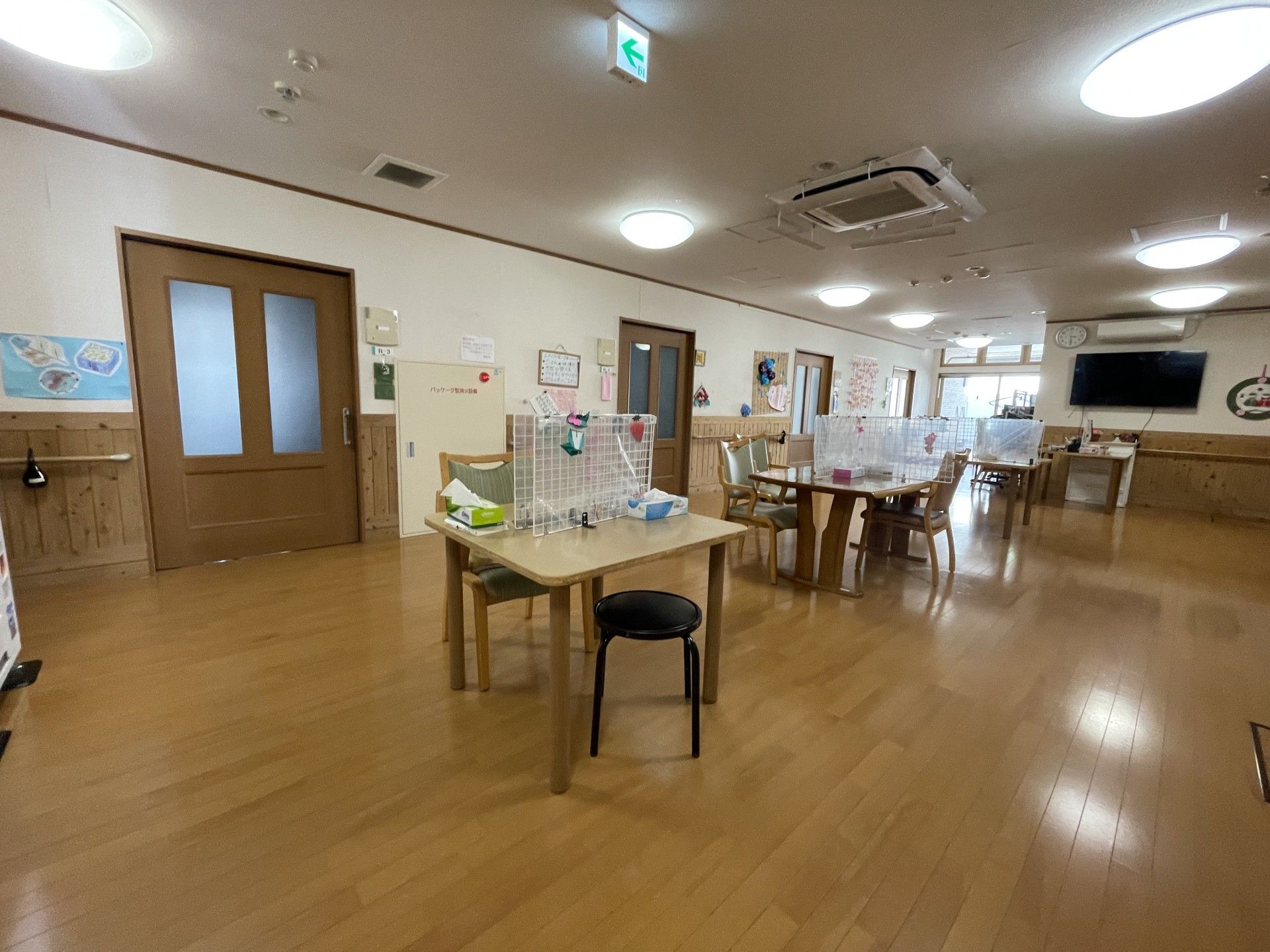 明るい共有スペース