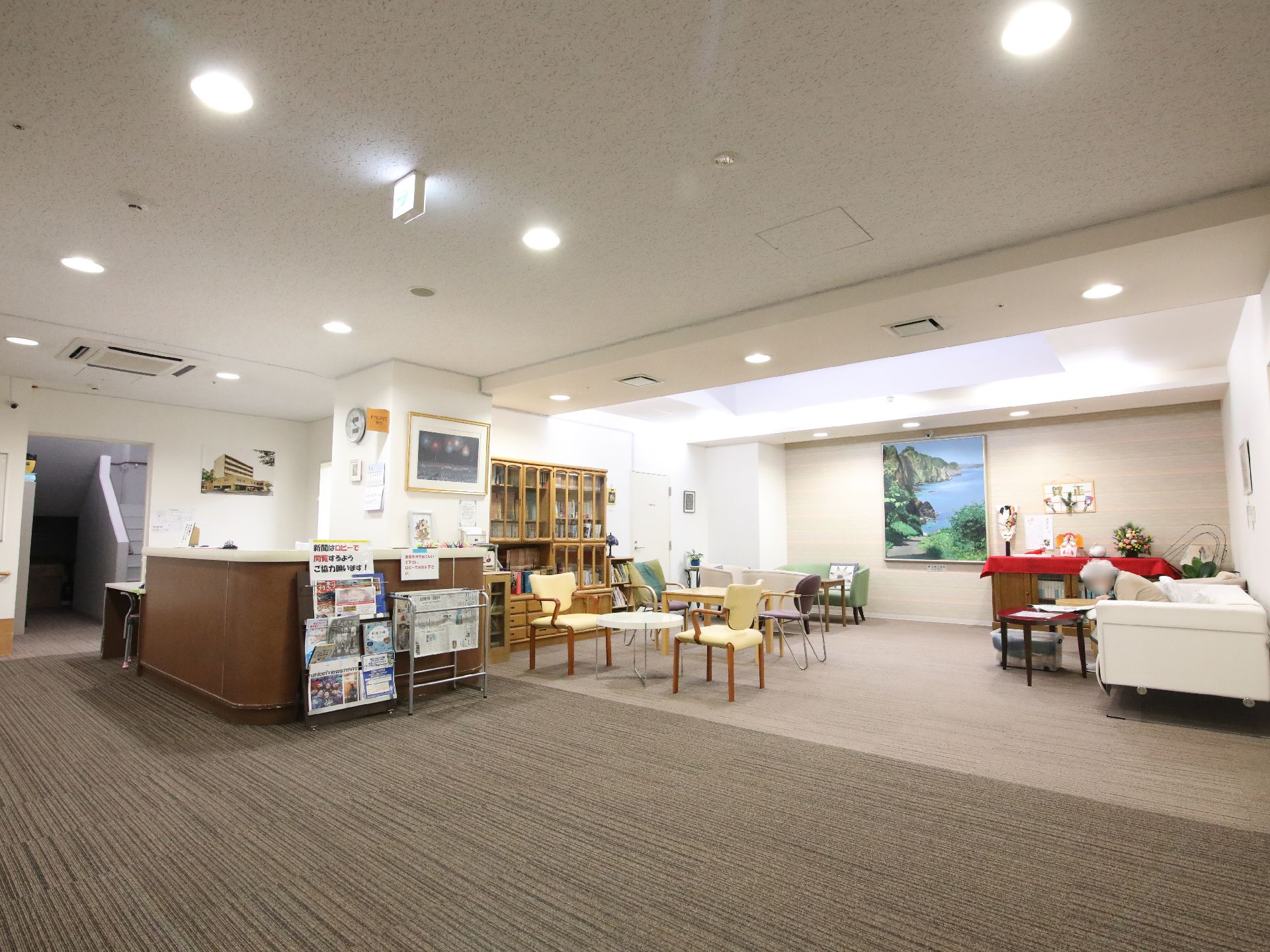玄関の近くに設置されている受付
