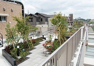 快適な中庭の景観