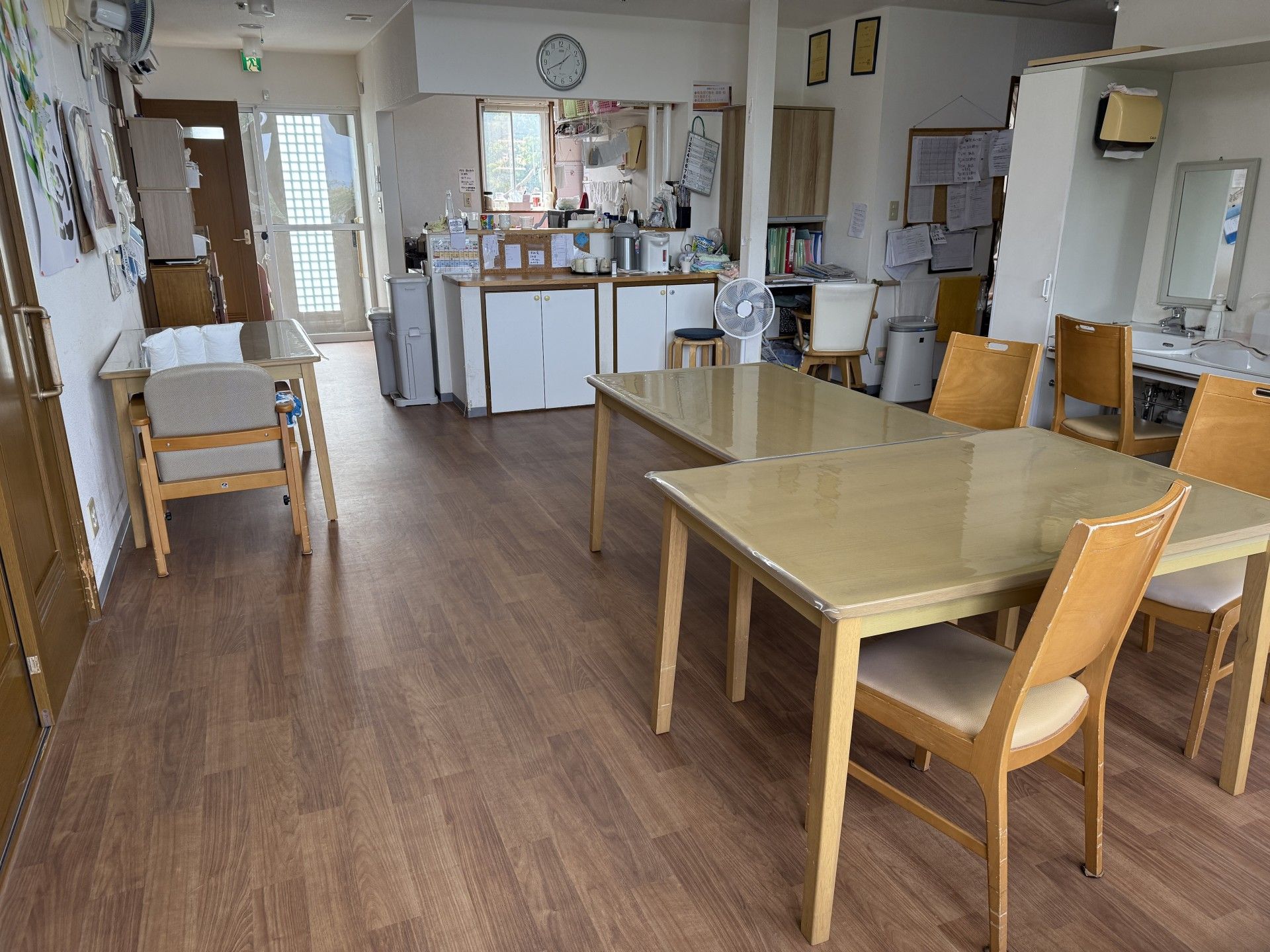 明るい共有スペース