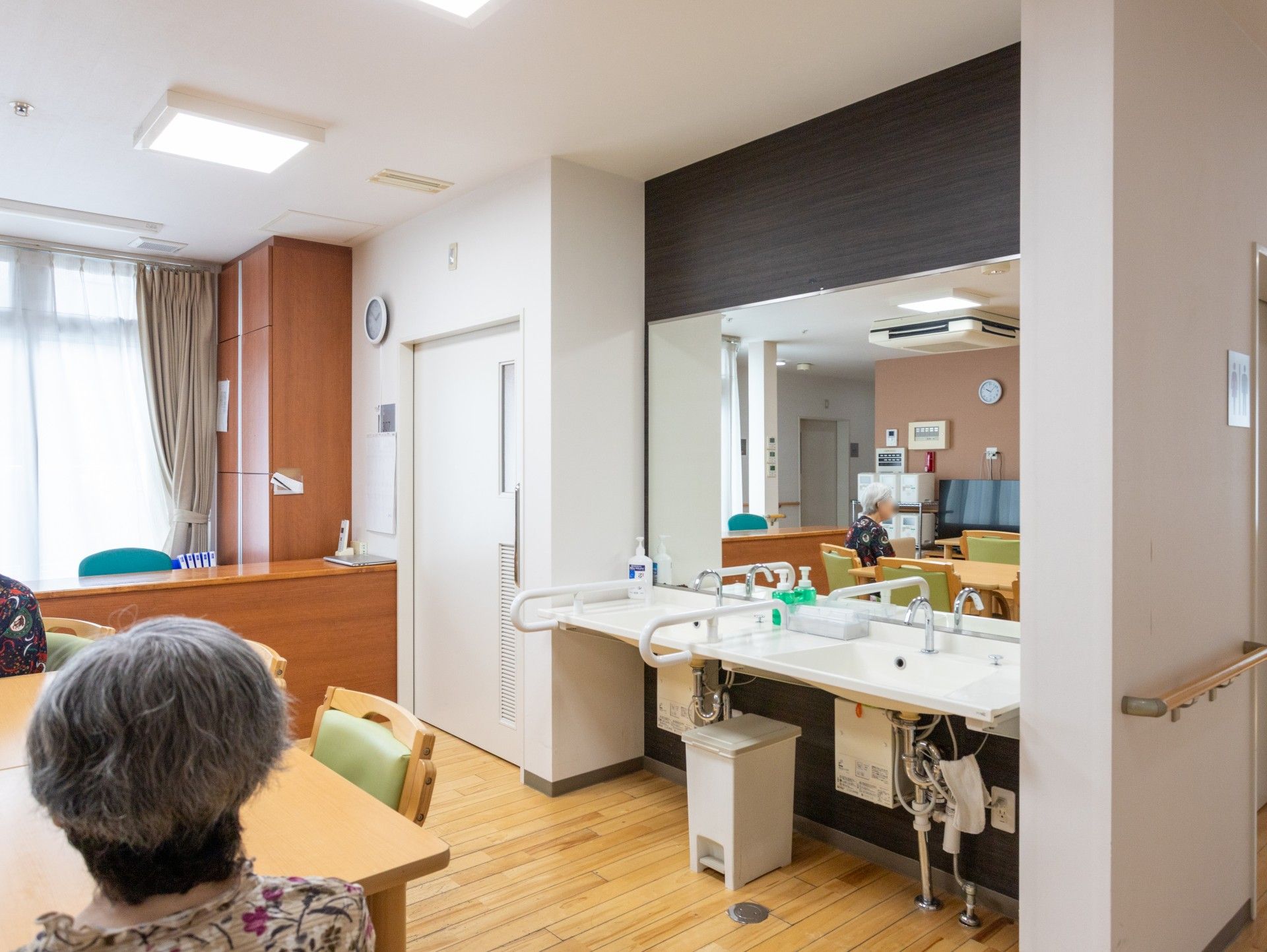 明るい共有スペース