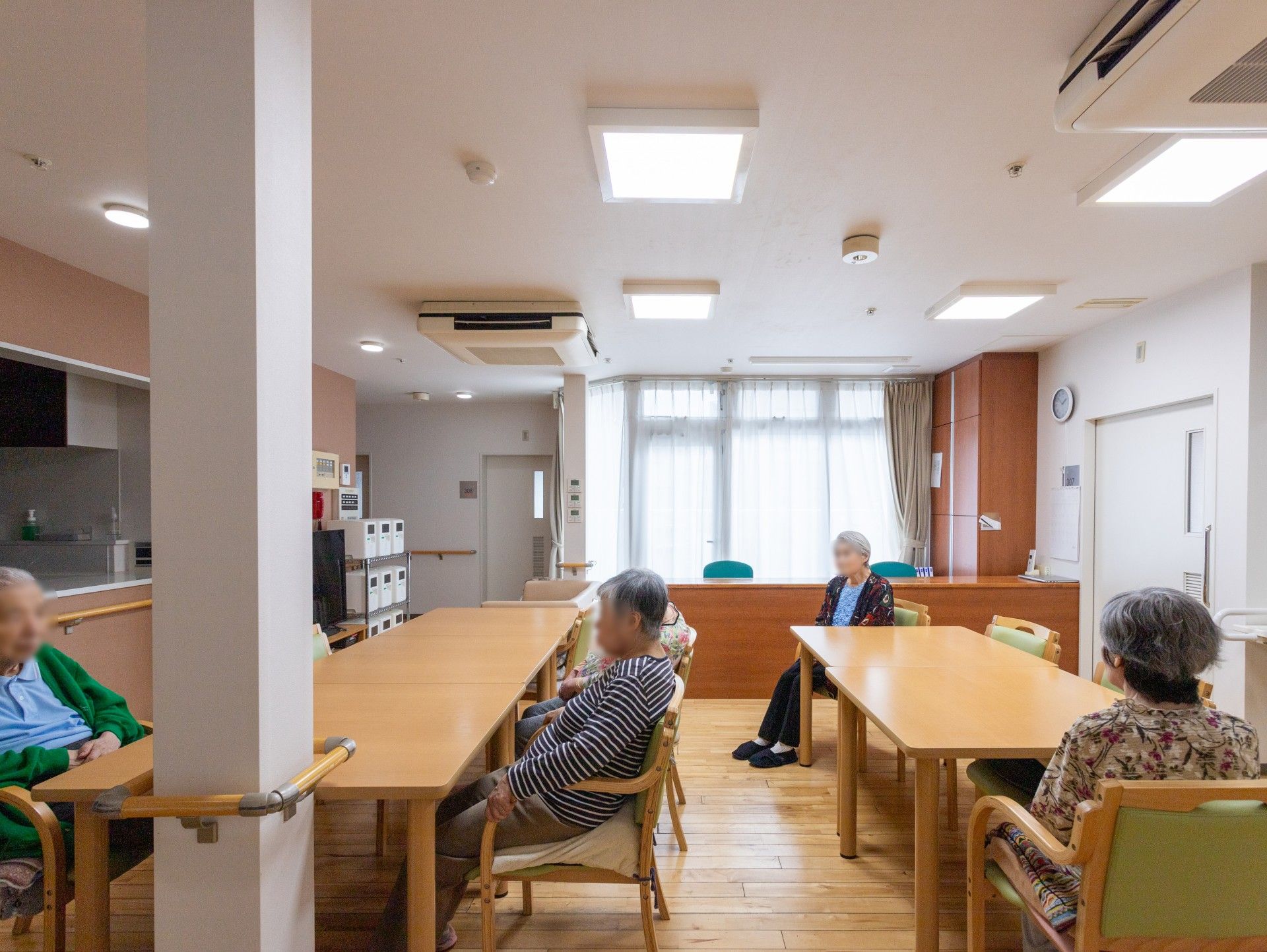 明るい共有スペース