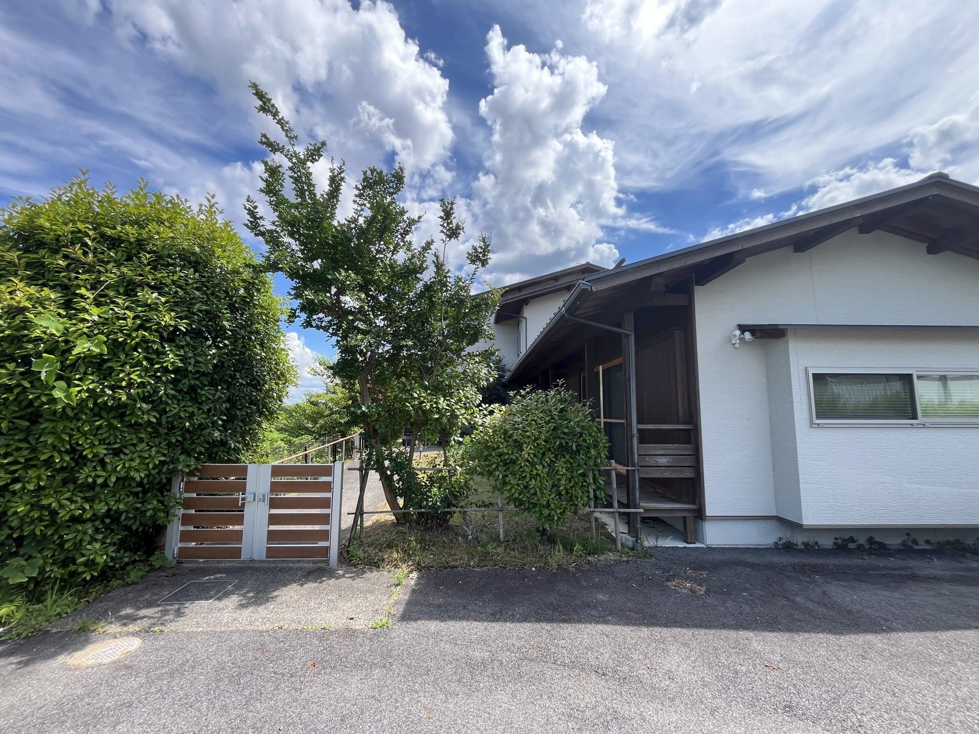 緑豊かな建物の外観