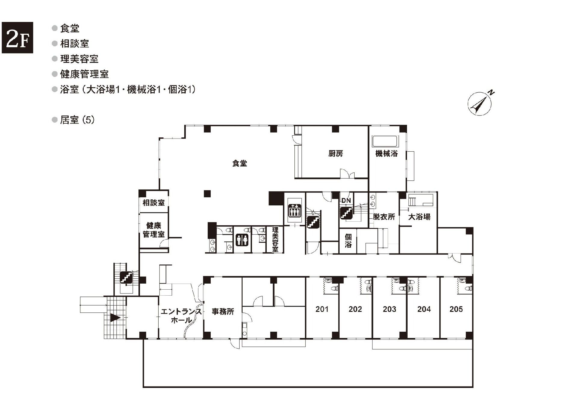 応援家族成増の2Ｆのフロアマップ
