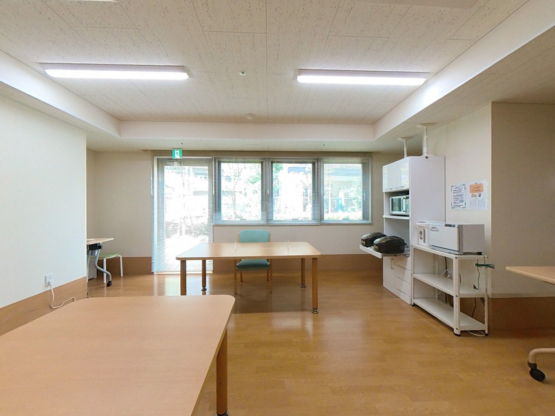 明るい共有スペース