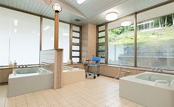 ゆったり浴室の一角