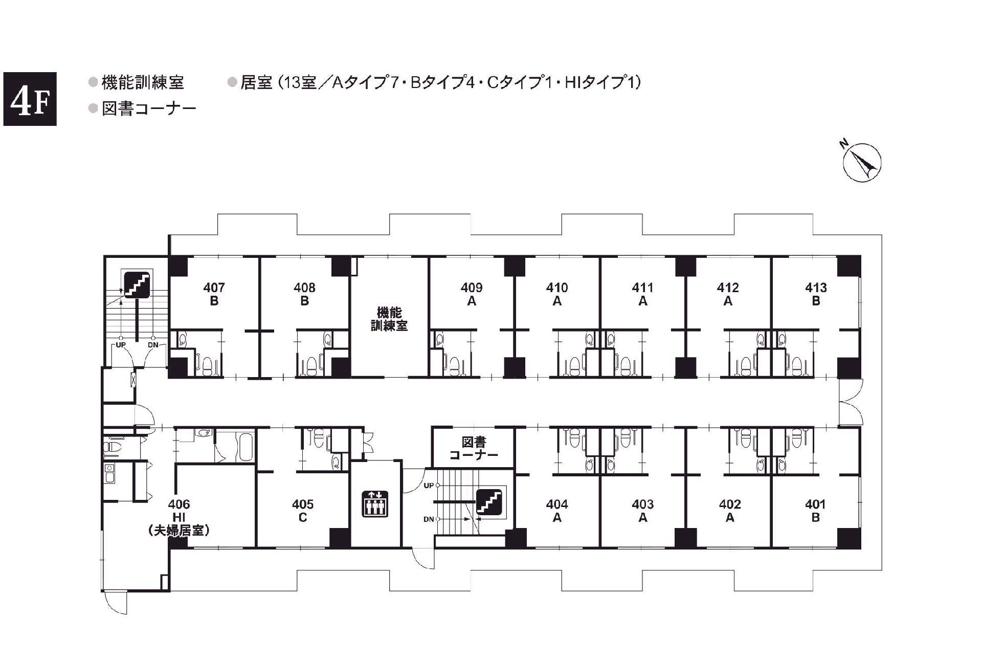 応援家族東京ベイ潮見の4Ｆのフロアマップ