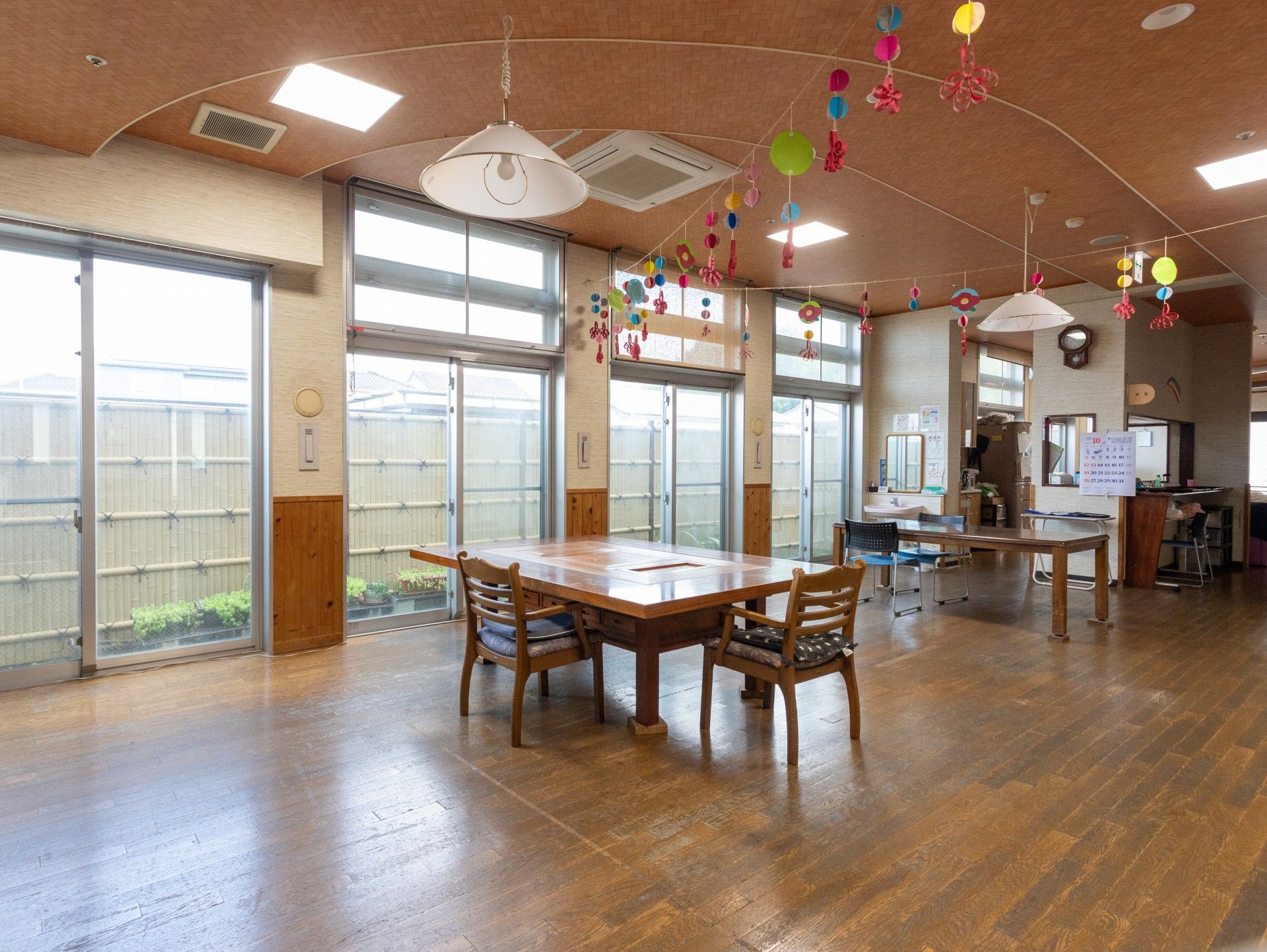 明るい共有スペース