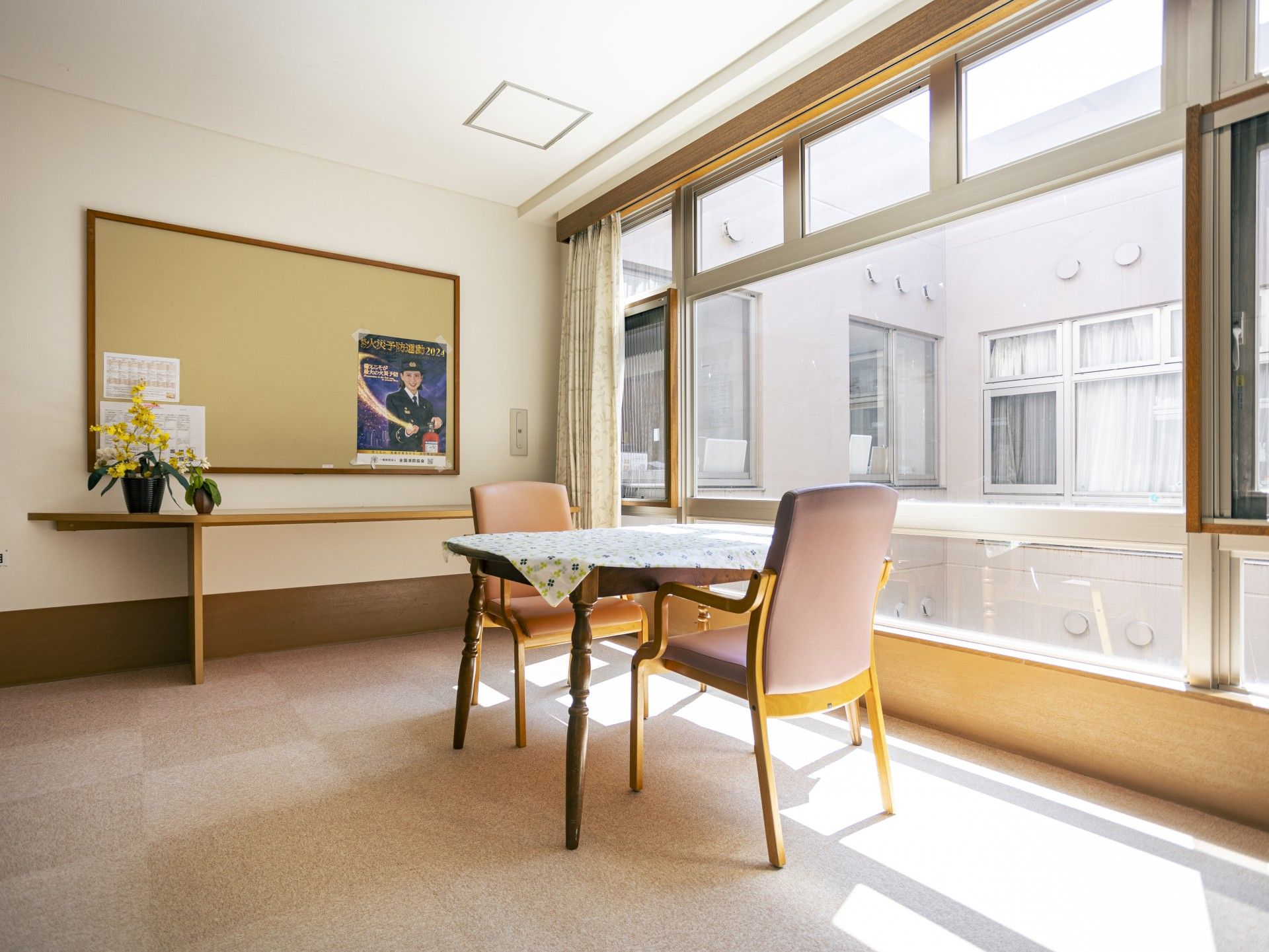 日差しが差し込む部屋