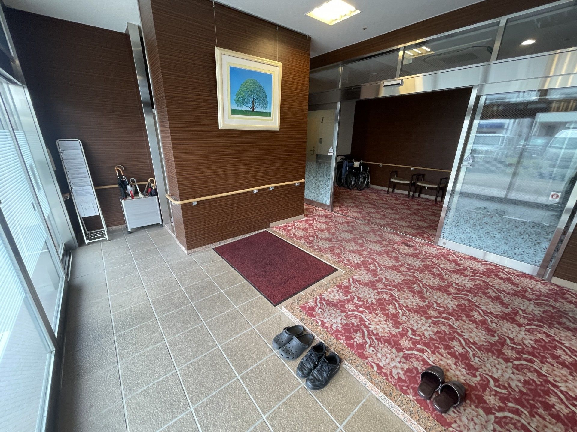 落ち着いた玄関スペース