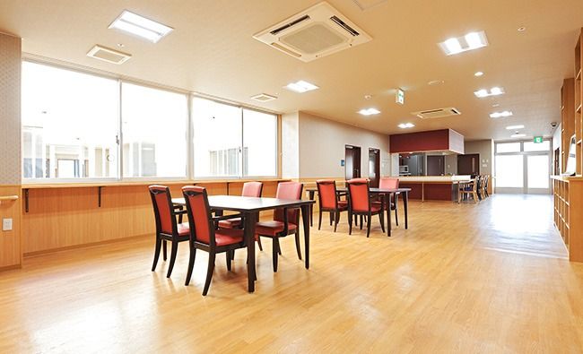 明るい共有スペース