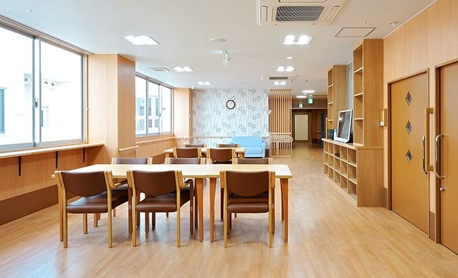 明るい共有スペース