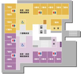 明瞭な施設配置図