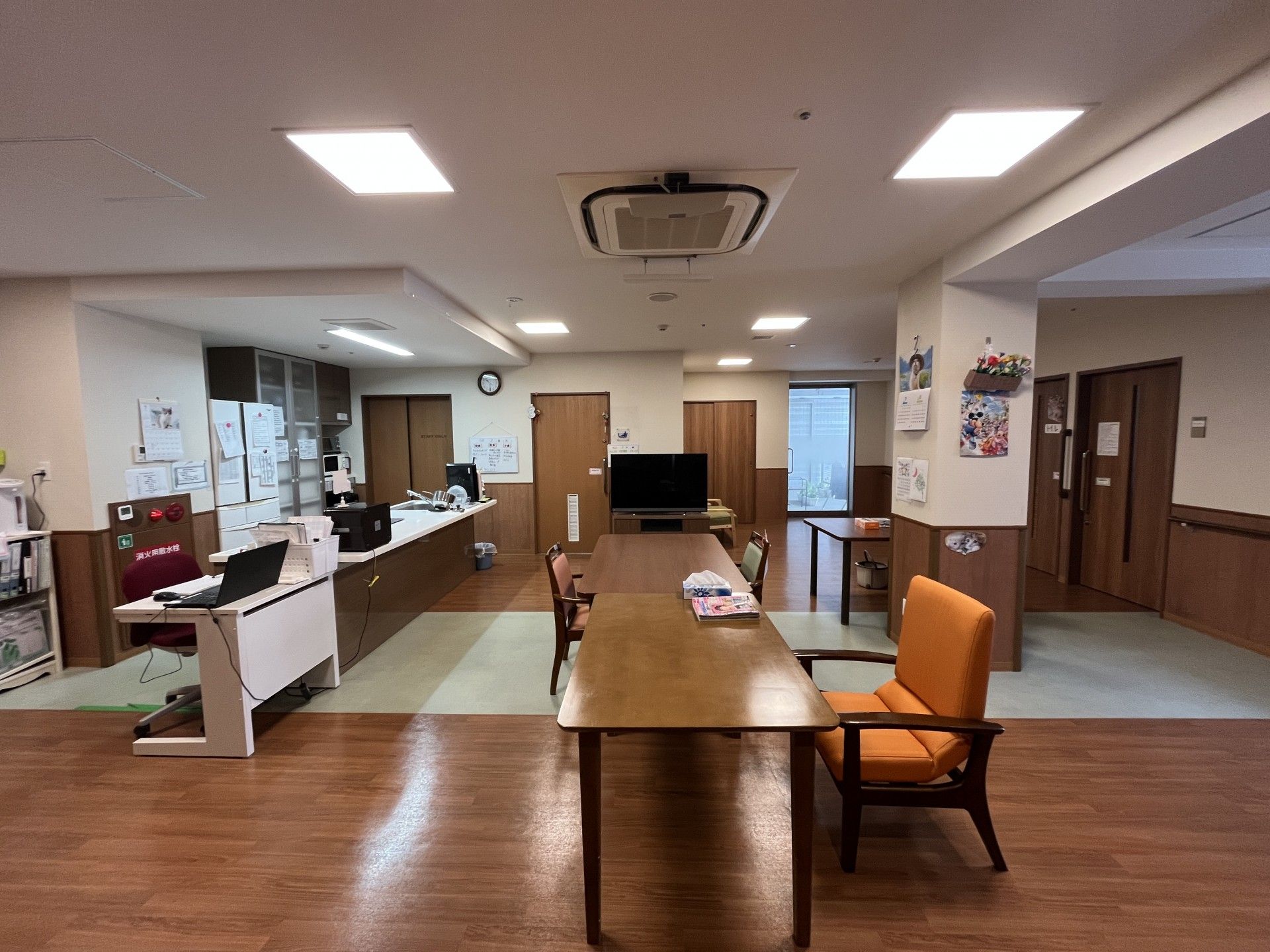 落ち着いた共有スペース