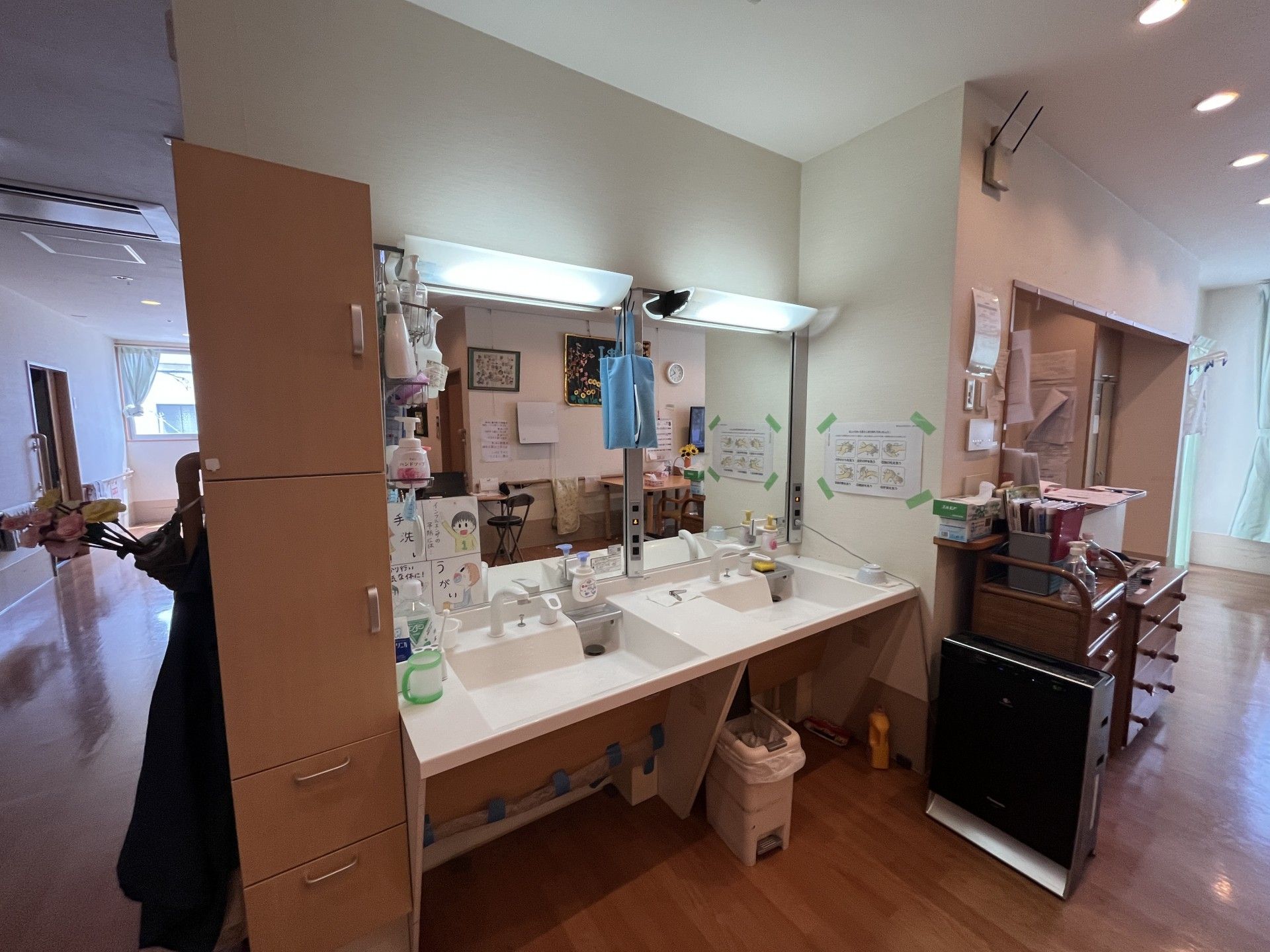 清潔な洗面エリア