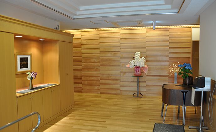 温かみのあるエントランスホール