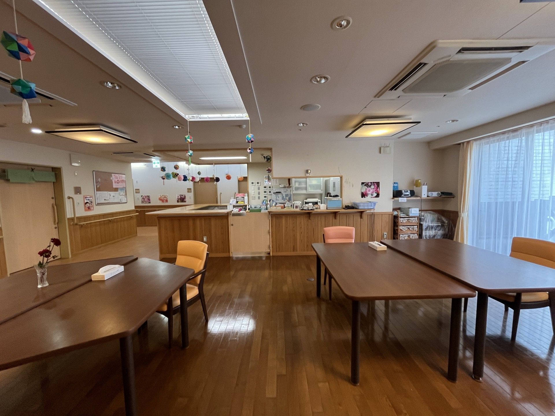 明るい共有スペース