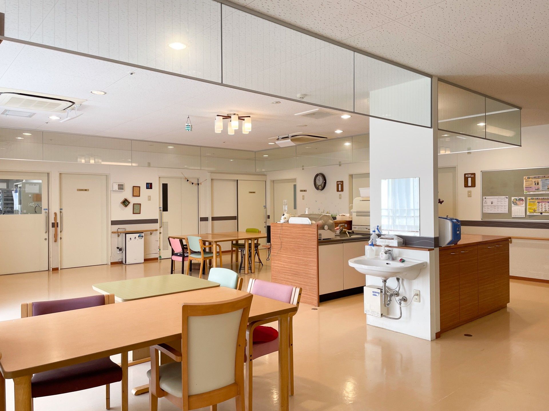 明るい共有スペース