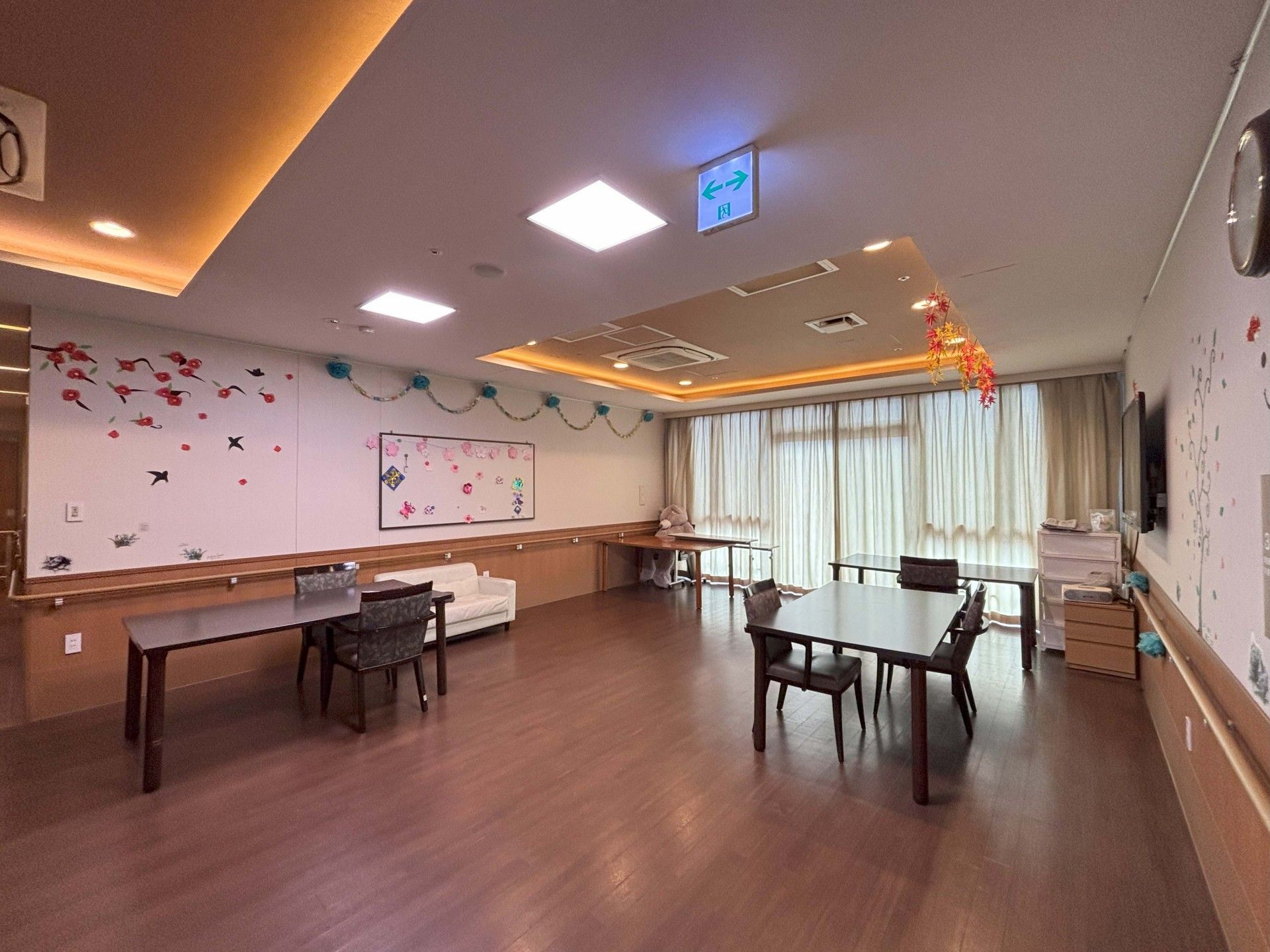 明るい共有スペース