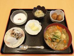 あんかけ丼とデザートのセット