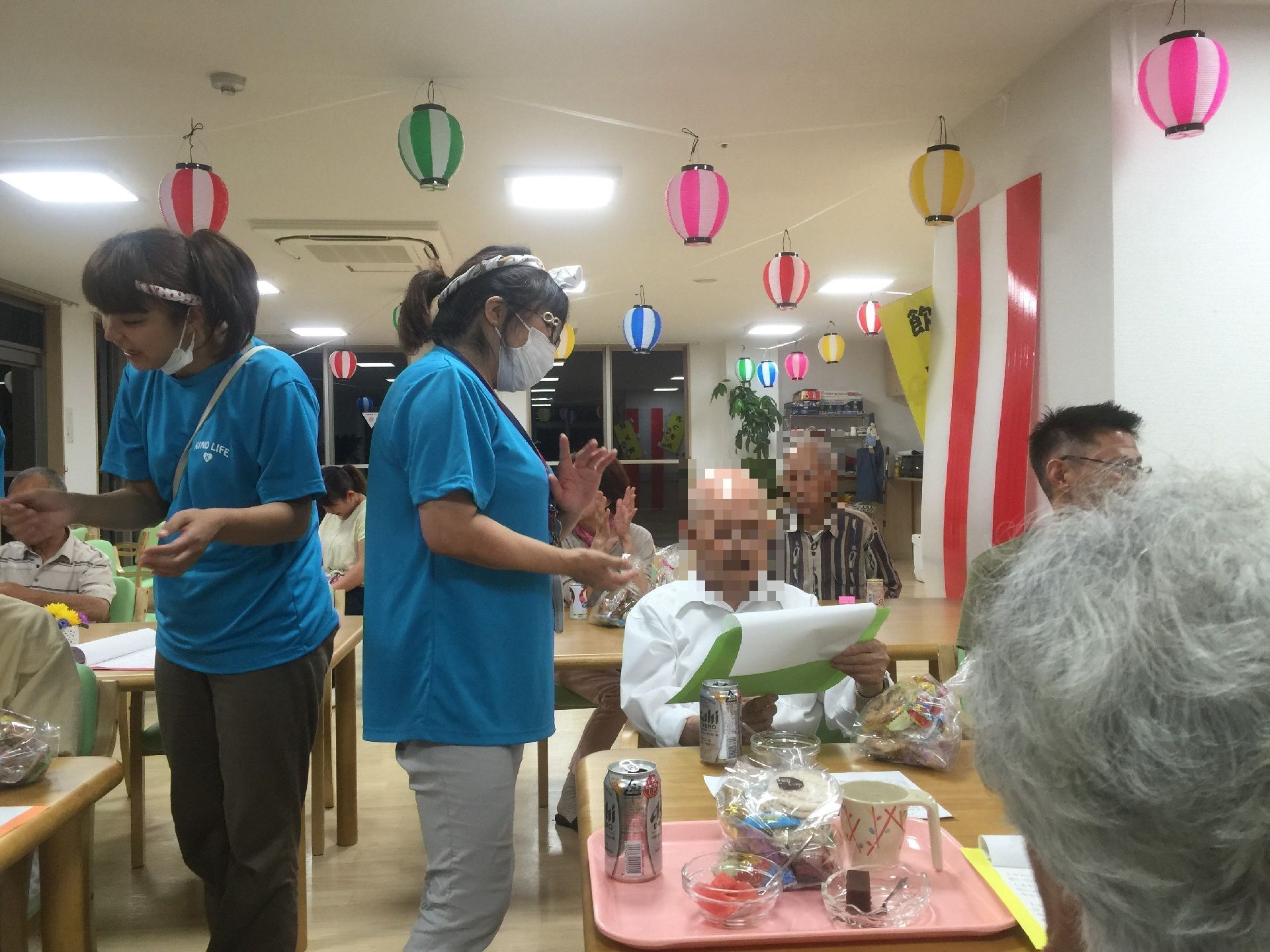 施設では入居者様同士の交流の場としてイベントを開催している。職員一同楽しんでいただけるように、イベントを盛り上げている。