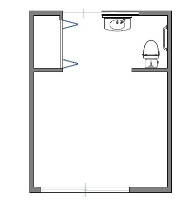 高齢者住宅生活リハビリ村のＡタイプの間取り図