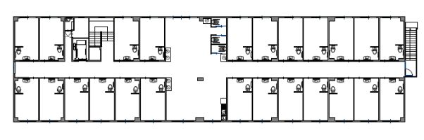 高齢者住宅生活リハビリ村の2階のフロアマップ