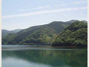 近隣にある大きな川の写真。自然が豊かで、散歩や外出の際も穏やかな気持ちでリフレッシュすることができる。