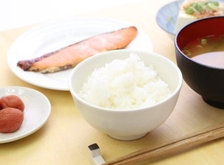 焼き鮭と、冷やっこやご飯と味噌汁のセット