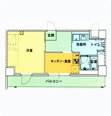 サービス付き高齢者向け住宅 サンベストビレッジ浮間公園のDTypeの間取り図