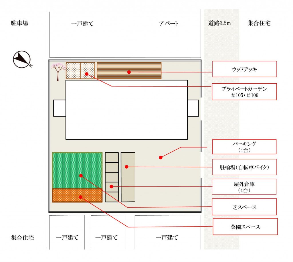 SHIFT調布の敷地図の間取り図