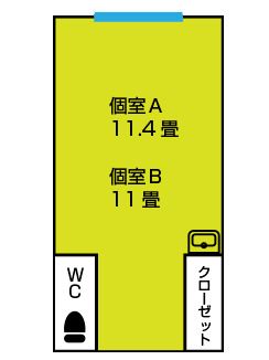 サンヴィレッジ西野の個室Ａの間取り図