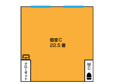 サンヴィレッジ西野の個室Ｃの間取り図