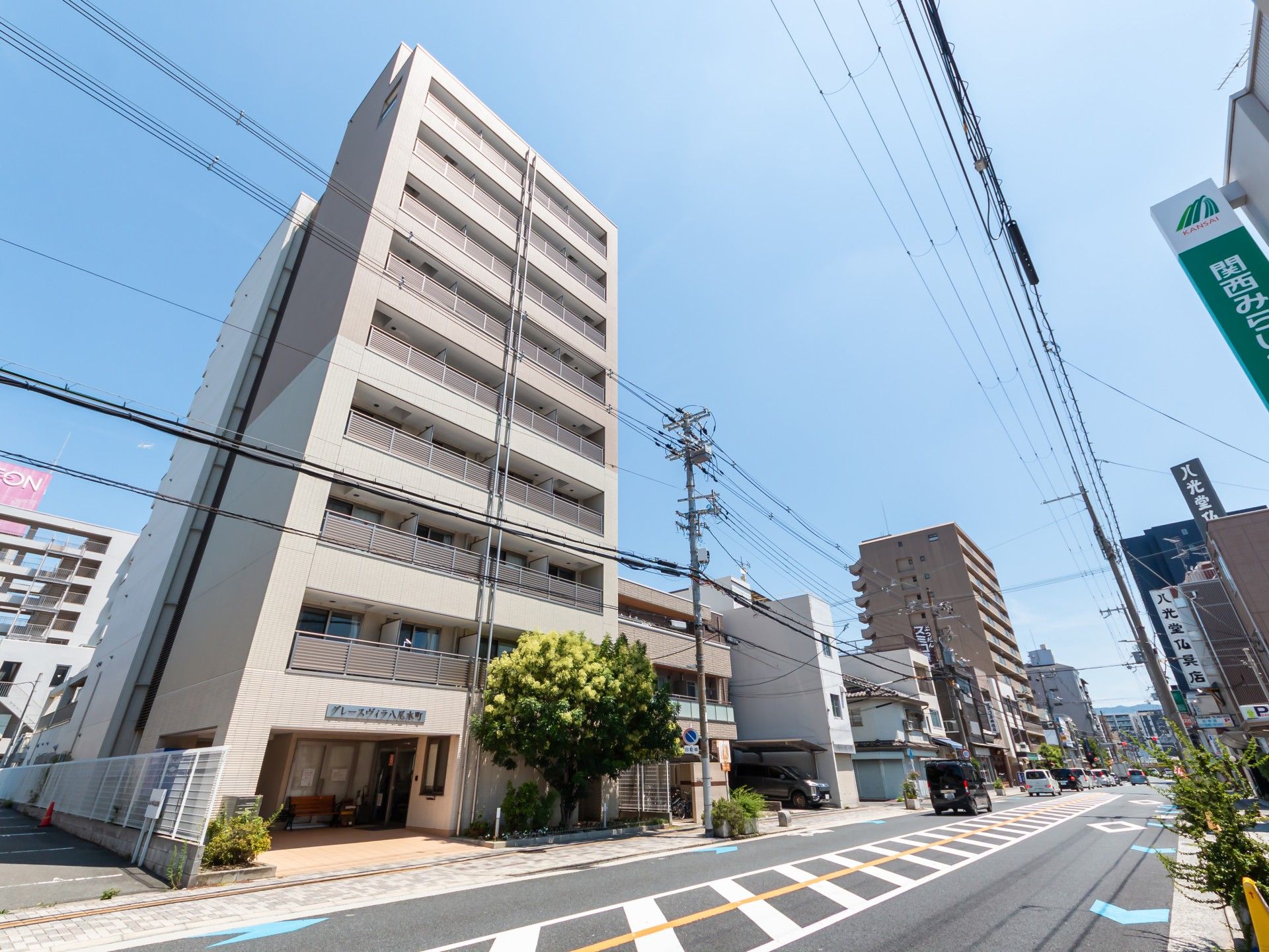 白い花の咲く道を散歩する車椅子に乗った高齢女性とヘルパー