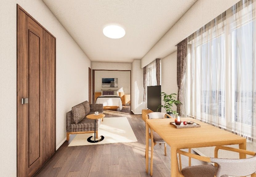2部屋ある居室である。それぞれの部屋に冷暖房設備を完備し、プライベートな時間を快適に過ごすことができる。
