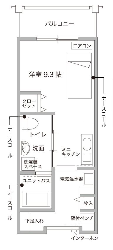 メゾン・デ・サントネール岸和田の居室の間取り図