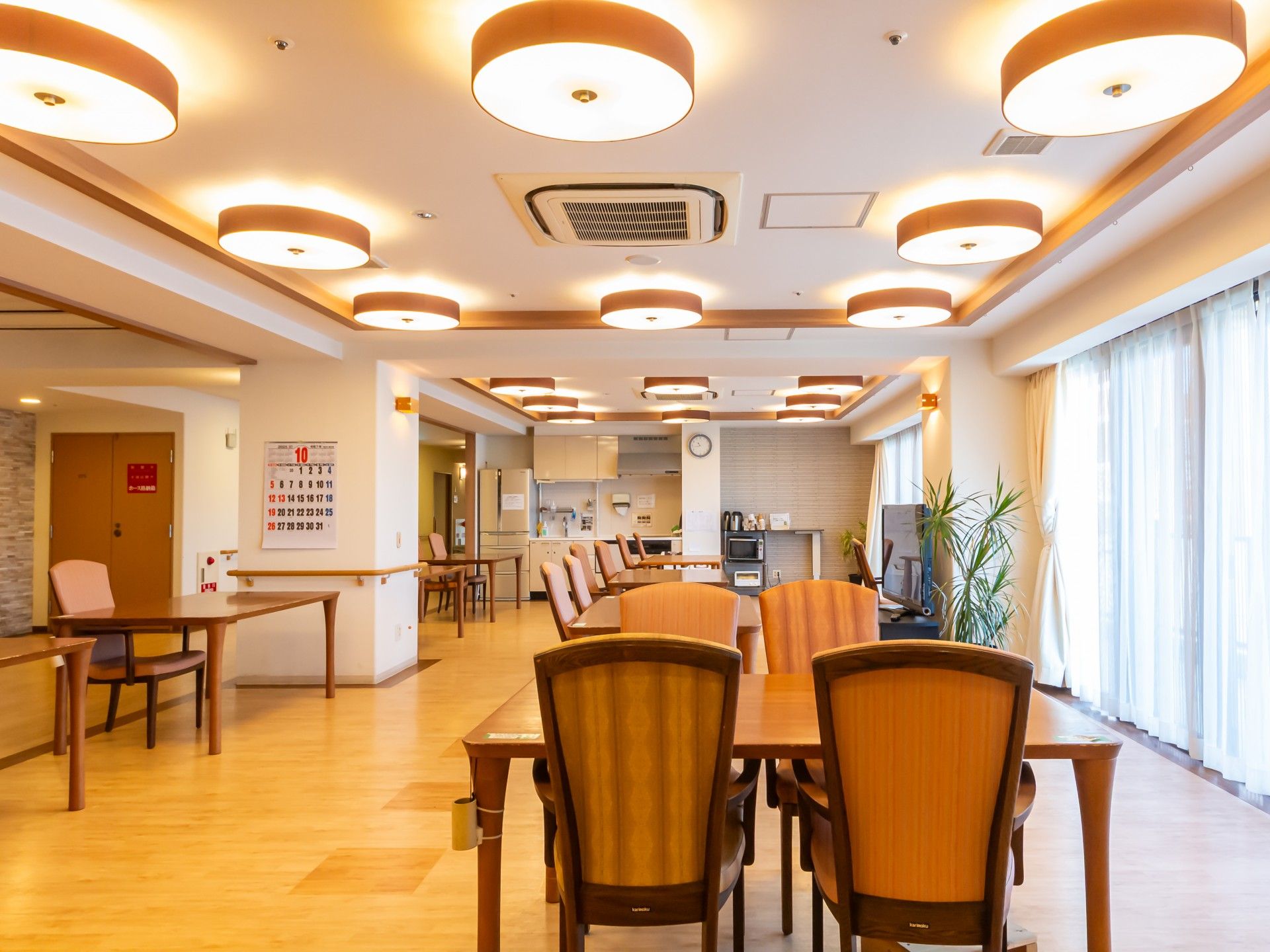 明るい共有スペース