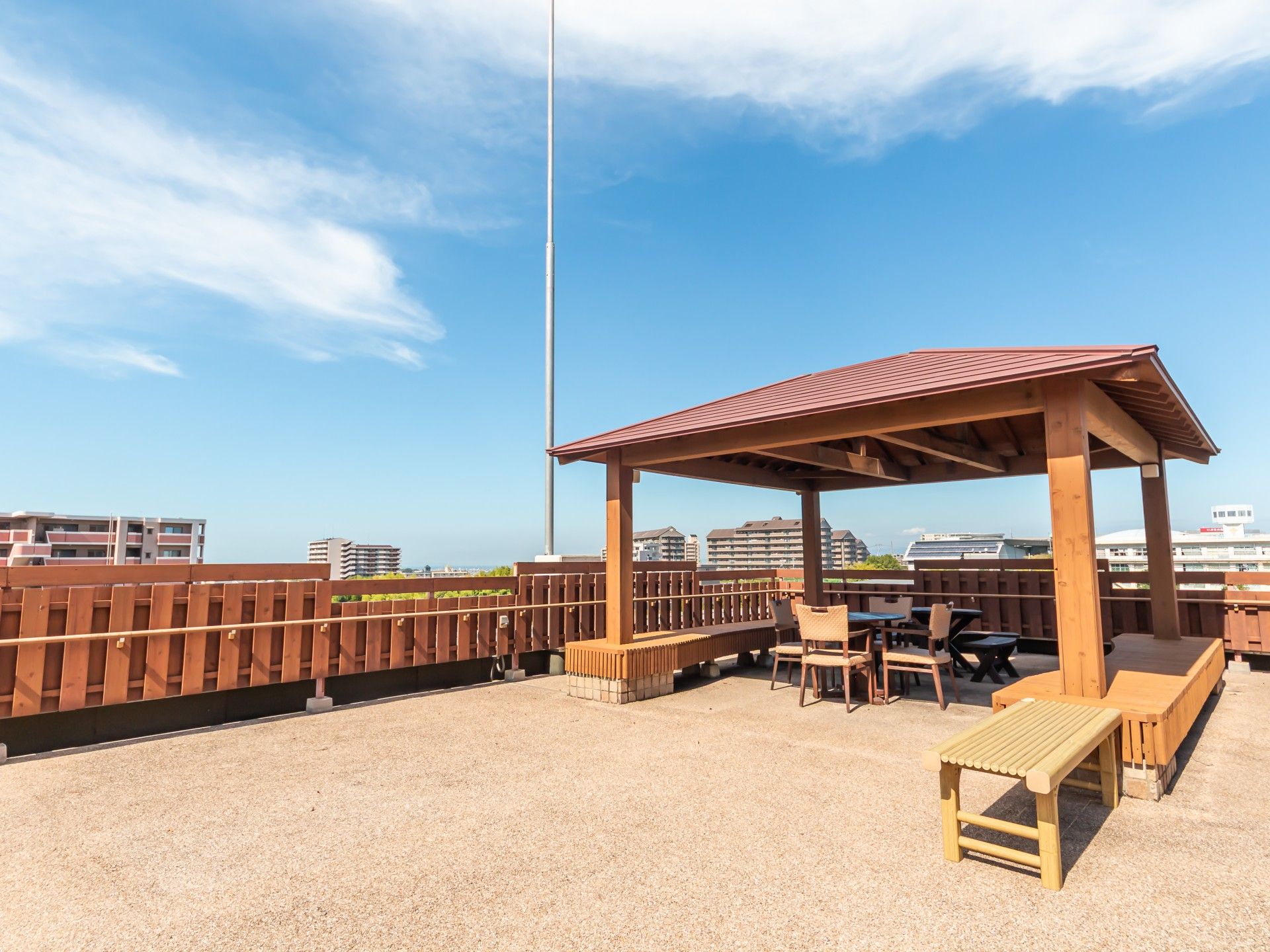 開放的な屋上スペース