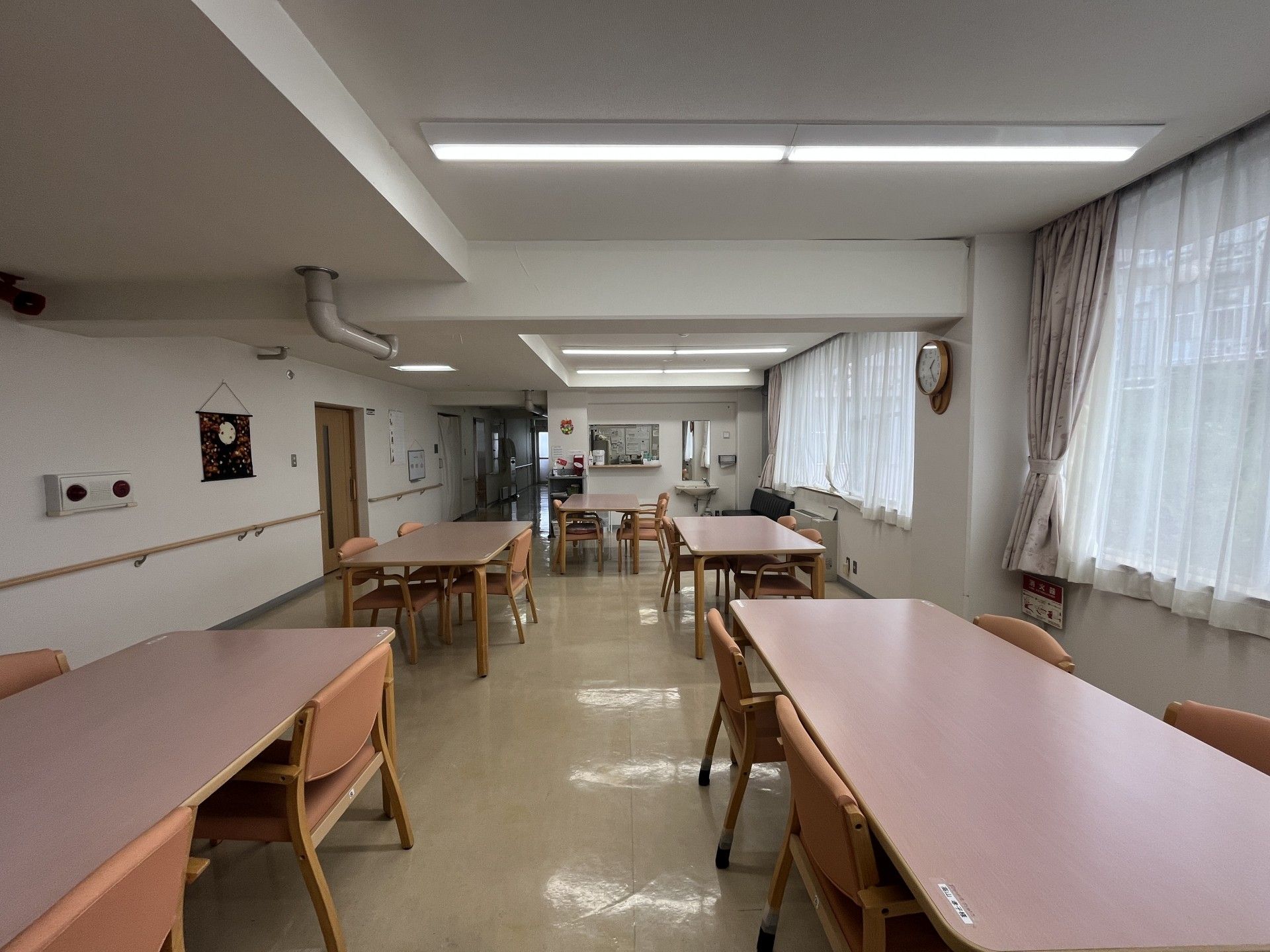 明るい共有スペース