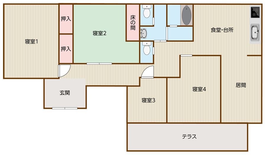 かぜのおとのフロアマップのフロアマップ