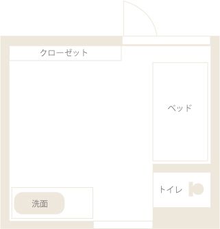 森の里3号棟の居室の間取り図