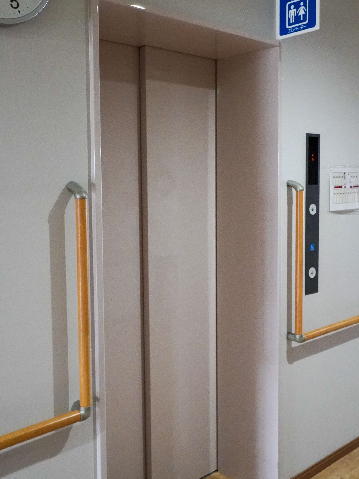 面積が広く取られているエレベーター