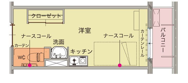 メゾン・デ・サントネール泉佐野の居室の間取り図