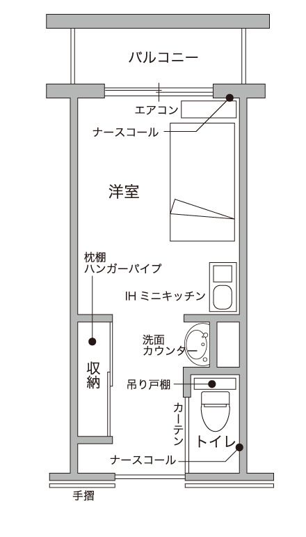 メゾン・デ・サントネール阪南の居室の間取り図