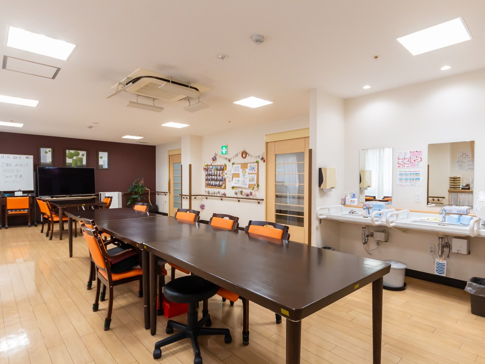 明るい共有スペース