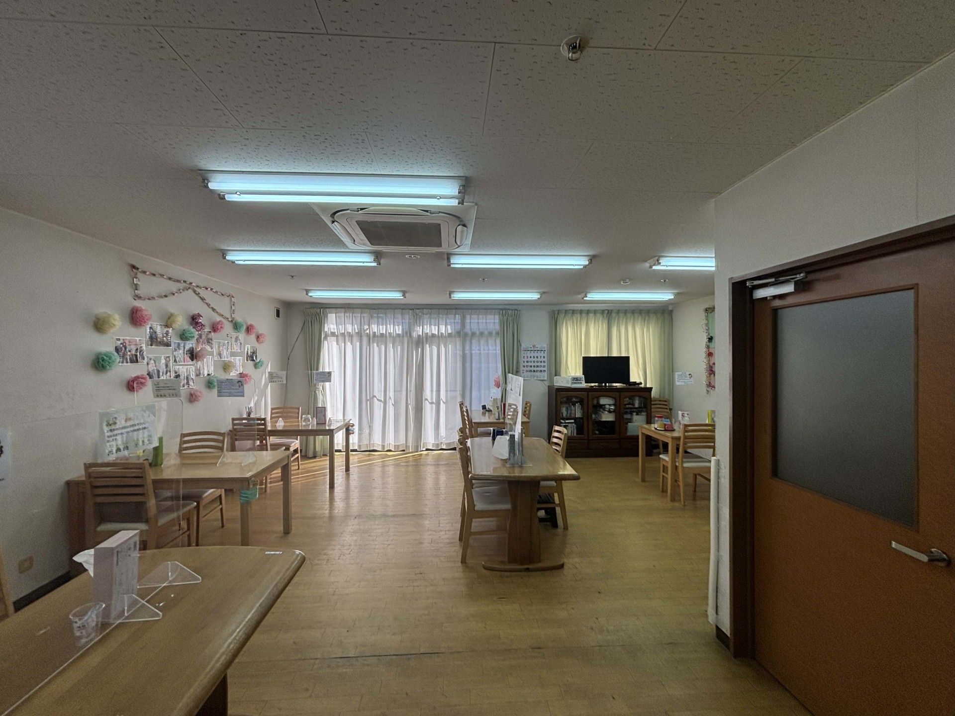 明るい共有スペース